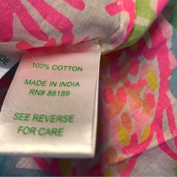 LILLY PULITZER XS MARCO ISLAND TUNIC LOVERS CORAL GRAIL! BEAUTIFUL PRINT - Picture 9 of 9